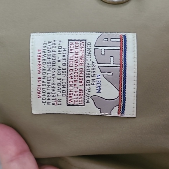 Botany 500 Double Breasted Faux Fur Lined Trench Coat w/Belt Men's Beige Vintage - Picture 4 of 10